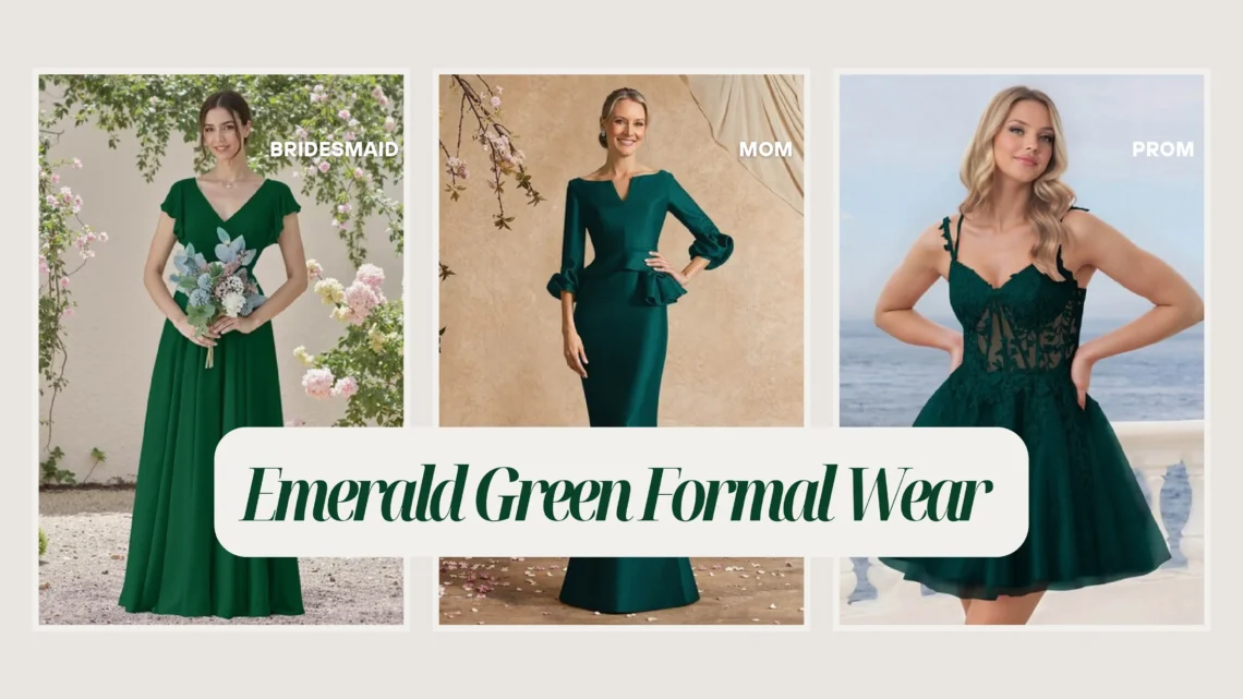 Missacc Emerald green formal wear
