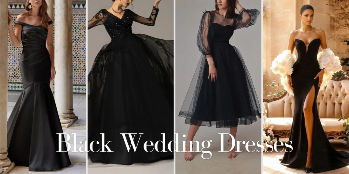 Missacc Black Wedding Dresses