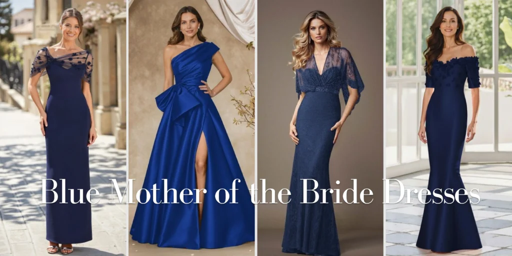 Missacc blue mother of the bride dress