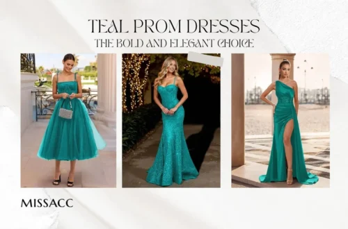 Missacc teal prom dresses